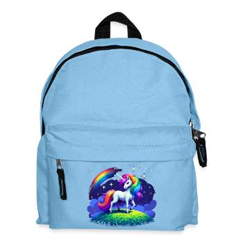 Einhorn Magie - Kinder Rucksack - Hellblau - Vorne