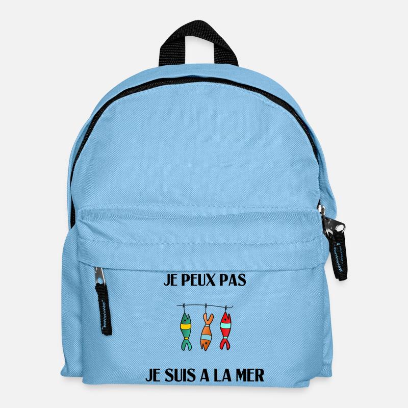 ICH KANN NICHT, ICH BIN AM MEER - Kinder Rucksack - Hellblau