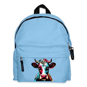 Cow - Kids' Backpack - light blue - Front