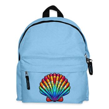 Muschel - Kinder Rucksack - Hellblau - Vorne