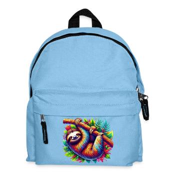 Faultier - Kinder Rucksack - Hellblau - Vorne