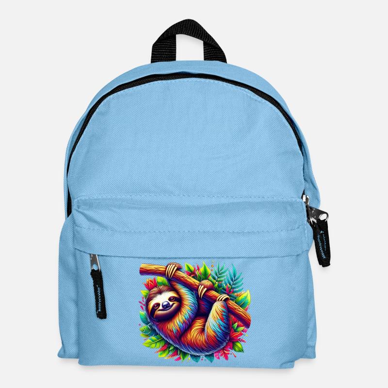 Faultier - Kinder Rucksack - Hellblau