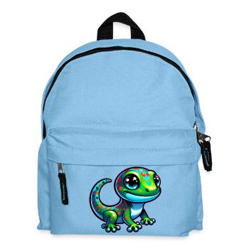 Gecko - Kinder Rucksack - Hellblau - Vorne