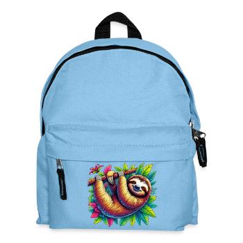 Faultier - Kinder Rucksack - Hellblau - Vorne