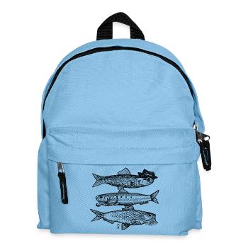 3 Fische - Kinder Rucksack - Hellblau - Vorne