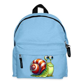Schnecke - Kinder Rucksack - Hellblau - Vorne