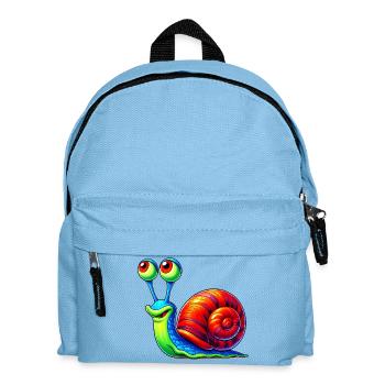 Schnecke - Kinder Rucksack - Hellblau - Vorne