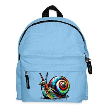 Snail - Kids' Backpack - light blue - Front