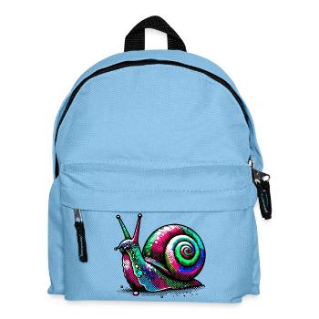 Schnecke - Kinder Rucksack - Hellblau - Vorne