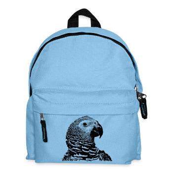 Papagei - Kinder Rucksack - Hellblau - Vorne