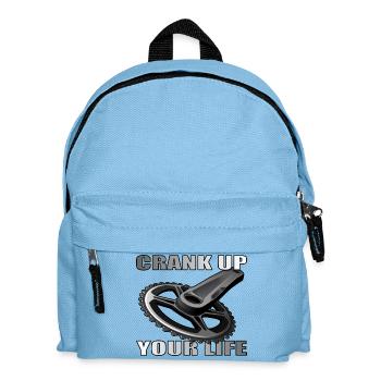 Crank Up Your Life design for bike lovers - Kids' Backpack - light blue - Front