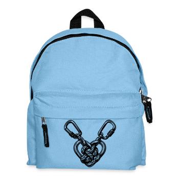 Heart of Rope & Carabiners – Climbing Love - Kids' Backpack - light blue - Front