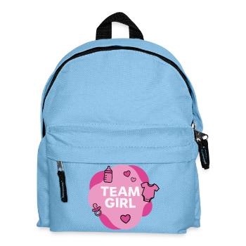 Team Girl Baby Shower Design - Kids' Backpack - light blue - Front