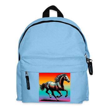 horse - Kids' Backpack - light blue - Front