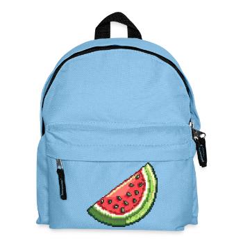 Pixel Wassermelone Slice - Kinder Rucksack - Hellblau - Vorne