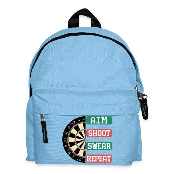 Aim Shoot Wear Repeat Dartboard Style - Kinder Rucksack - Hellblau - Vorne