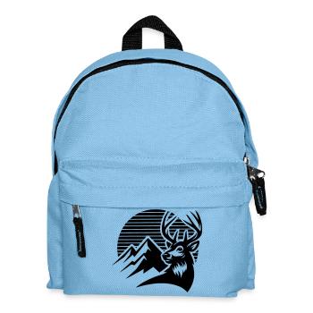 Alpine deer - Kids' Backpack - light blue - Front