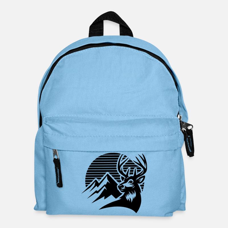 Alpenhirsch - Kinder Rucksack - Hellblau