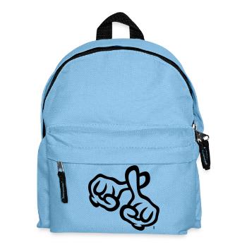 Croisement des doigts (mains / croix / Bible / religion, 1C) - Sac à dos Enfant - bleu clair - Devant