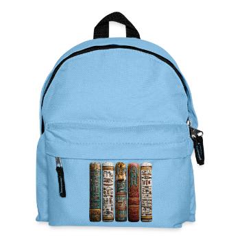 Reading hieroglyphic stelae is a science - Kids' Backpack - light blue - Front
