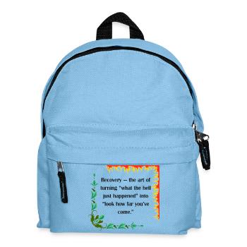 Récupération - Regardez jusqu’où vous êtes allé Citation - Sac à dos Enfant - bleu clair - Devant