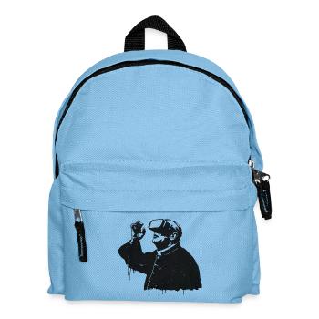 Priester mit VR Brille – Glaube trifft Zukunft - Kinder Rucksack - Hellblau - Vorne
