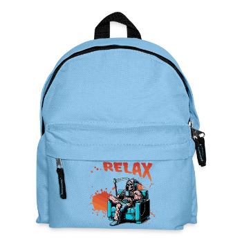 Relax skeleton in armchair - Kids' Backpack - light blue - Front