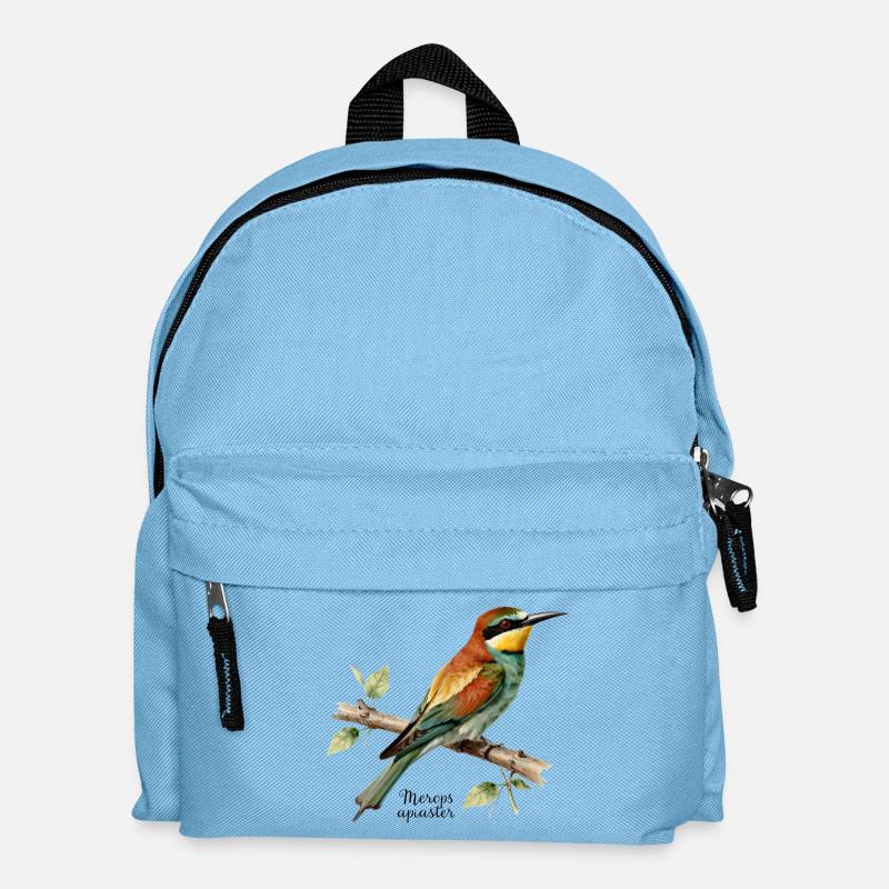 Guêpier d’Europe, illustration Merops apiaster - Sac à dos Enfant - bleu clair