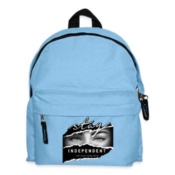 Stay Independent Eyes Streetwear Design - Sac à dos Enfant - bleu clair - Devant