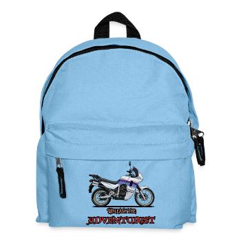 Unleash the Adventurer - Motorcycle Art - Kids' Backpack - light blue - Front