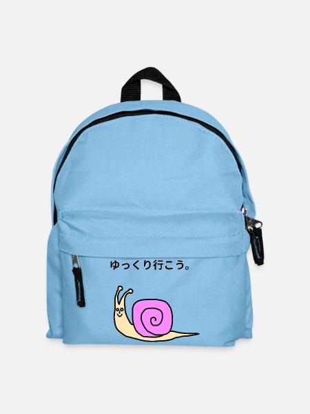 Kawaii pink snail - Kids' Backpack - light blue