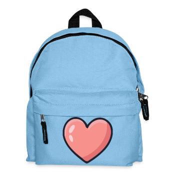 Cœur Rosé Graphique - Sac à dos Enfant - bleu clair - Devant