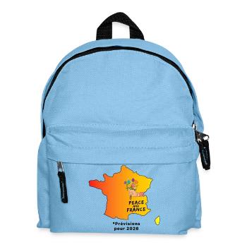 Peace_and_France_contour_meteo - Kids' Backpack - light blue - Front