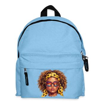 Frau mit Sonnenbrille  - Kinder Rucksack - Hellblau - Vorne