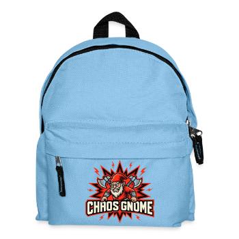 Böser Gnom, Dunkler Gnom, Goth-gnom, Lustiger Gnom - Kinder Rucksack - Hellblau - Vorne