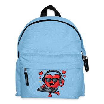 Valentinstag DJ EDM Lustiger DJ Valentinstag - Kinder Rucksack - Hellblau - Vorne