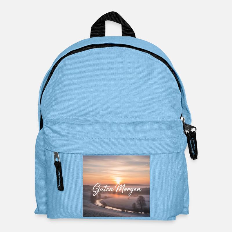 Guten Morgen im Schnee - Kinder Rucksack - Hellblau