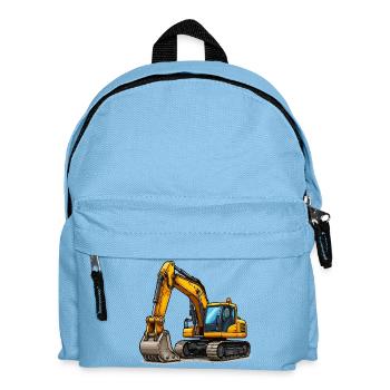 Yellow Excavator - Kids' Backpack - light blue - Front