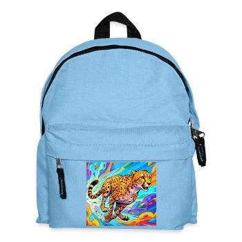 cheetah - Kids' Backpack - light blue - Front