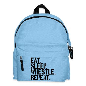 Eating Sleeping Wrestling Repeating Wrestling - Kids' Backpack - light blue - Front