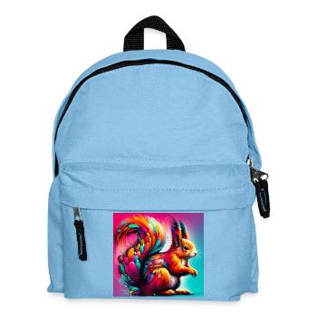 Eichhörnchen - Kinder Rucksack - Hellblau - Vorne