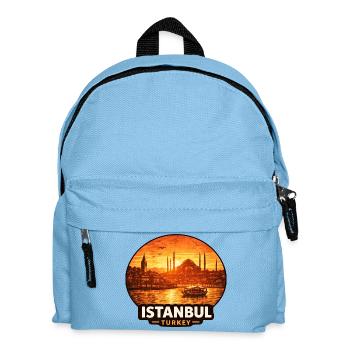 Istanbul Skyline Sonnenuntergang - Kinder Rucksack - Hellblau - Vorne