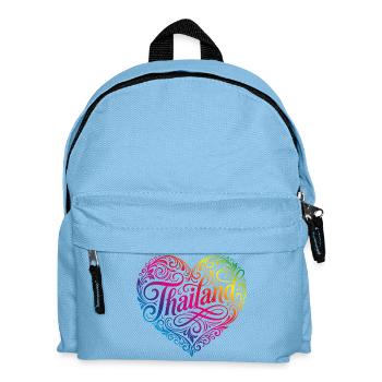 Thailand Herz Bunt - Kinder Rucksack - Hellblau - Vorne