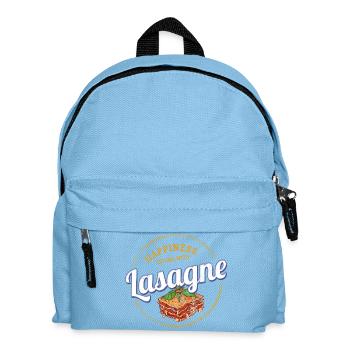 Lasagna Dish Vintage Italy Retro Pasta Design - Kids' Backpack - light blue - Front