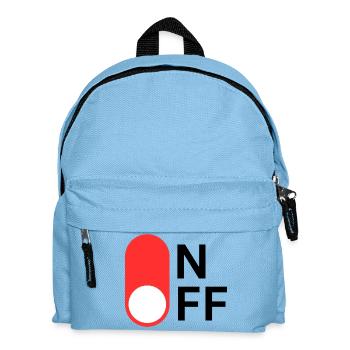 ON / OFF Modus - Kinder Rucksack - Hellblau - Vorne