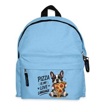 La pizza est mon langage de l’amour bouledogue français - Sac à dos Enfant - bleu clair - Devant