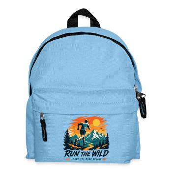 Run The Wild Trail Laufshirt - Kinder Rucksack - Hellblau - Vorne