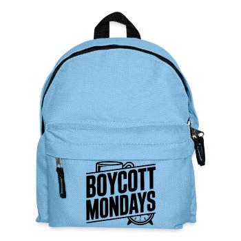 Boycott Mondays - Kids' Backpack - light blue - Front
