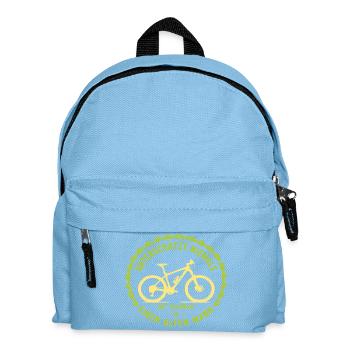 Alten Mann und Fahrrad: Unterschätzen verboten - Kinder Rucksack - Hellblau - Vorne