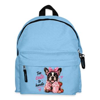 Too Cute To Handle French Bulldog Strawberry - Kids' Backpack - light blue - Front